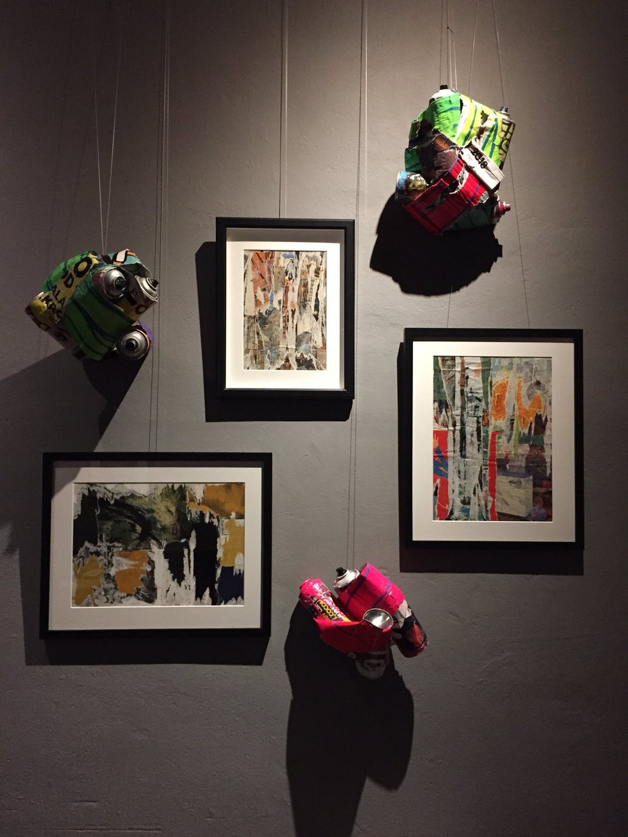Spent a nice evening in Berlin at the opening of a decollage exhibition that is exhibiting some of my experimental work. Pleased to finally meet the curator and fellow decollagist <a href="/olivia/">olivia clare</a>.descampe.