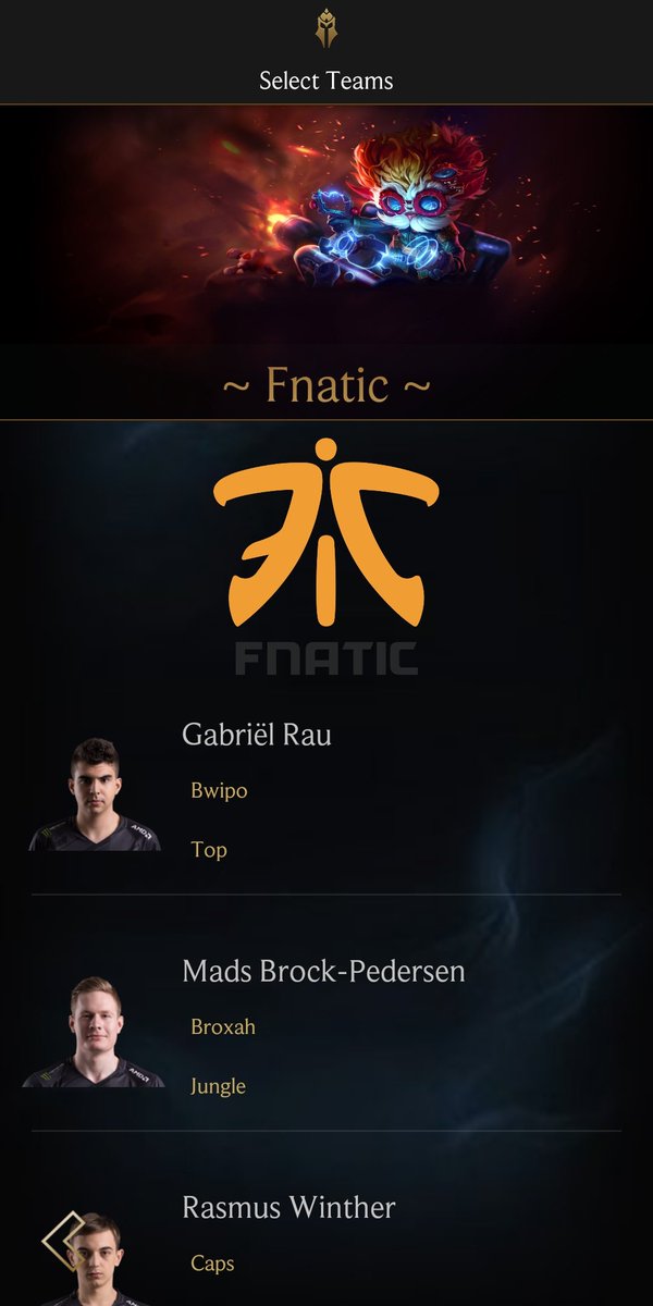 dgcodes_apps's tweet photo. #LCSEULVPFINAL #LCSconOrange #FNCWIN @FNATIC Champions !!! Congratulations!!! #LCSFinals
#lcsf
Get more info from Lol Stats!!
https://t.co/uTexJSA7Lf https://t.co/6OlO1SUWLr
Its free! https://t.co/XsKIooXcAQ