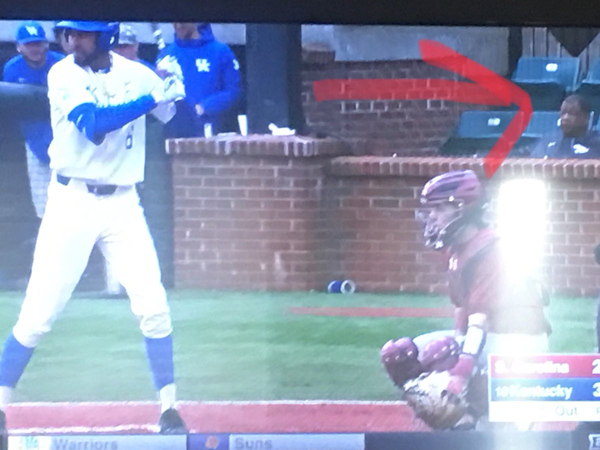Josh08409058's tweet photo. @KySportsRadio Good to see  @vincemarrow and ROC Oliver at the @UKBaseball game against the Gamecocks. Let’s Go Cats! #BBN https://t.co/TA3Vxw3E6Z