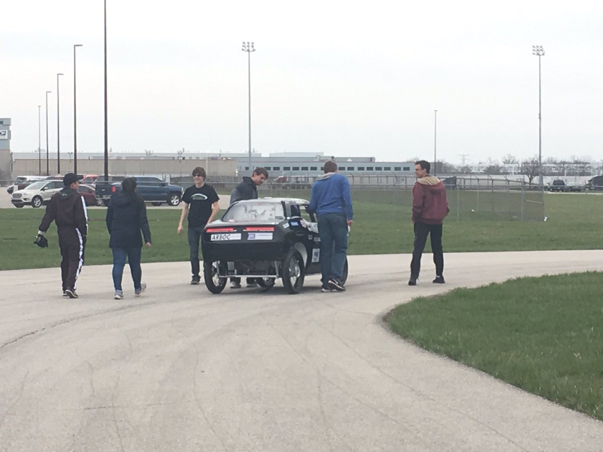 NHSsmTeam's tweet photo. The team after a successful tech inspection. We will be competing at Lucas Oil tomorrow. https://t.co/pW3x8MGHCA