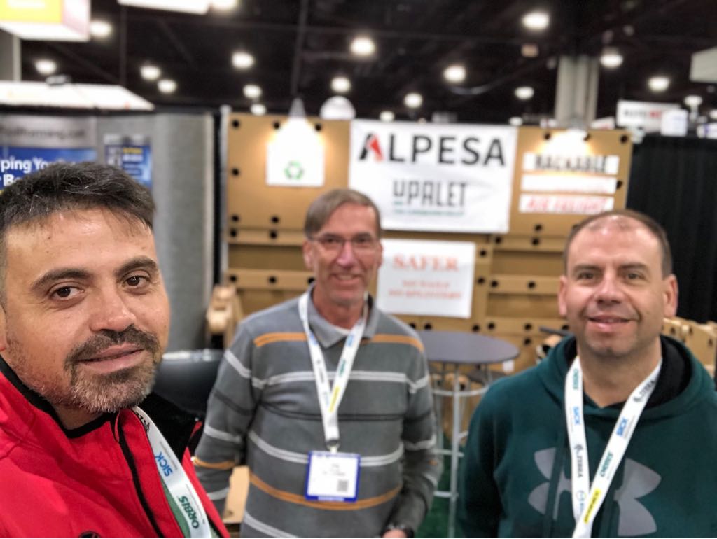 alpesa_ES's tweet photo. Our booth B1361, with the latest news of #Úpalet, the Alpesa´s pallet made of 100% recycled cardboard, and the #boxpalet, is ready #MODEXshow @poweredbymhi 2018. And our team is also ready to show this news products to the north american market. https://t.co/wbcsq4dOqH