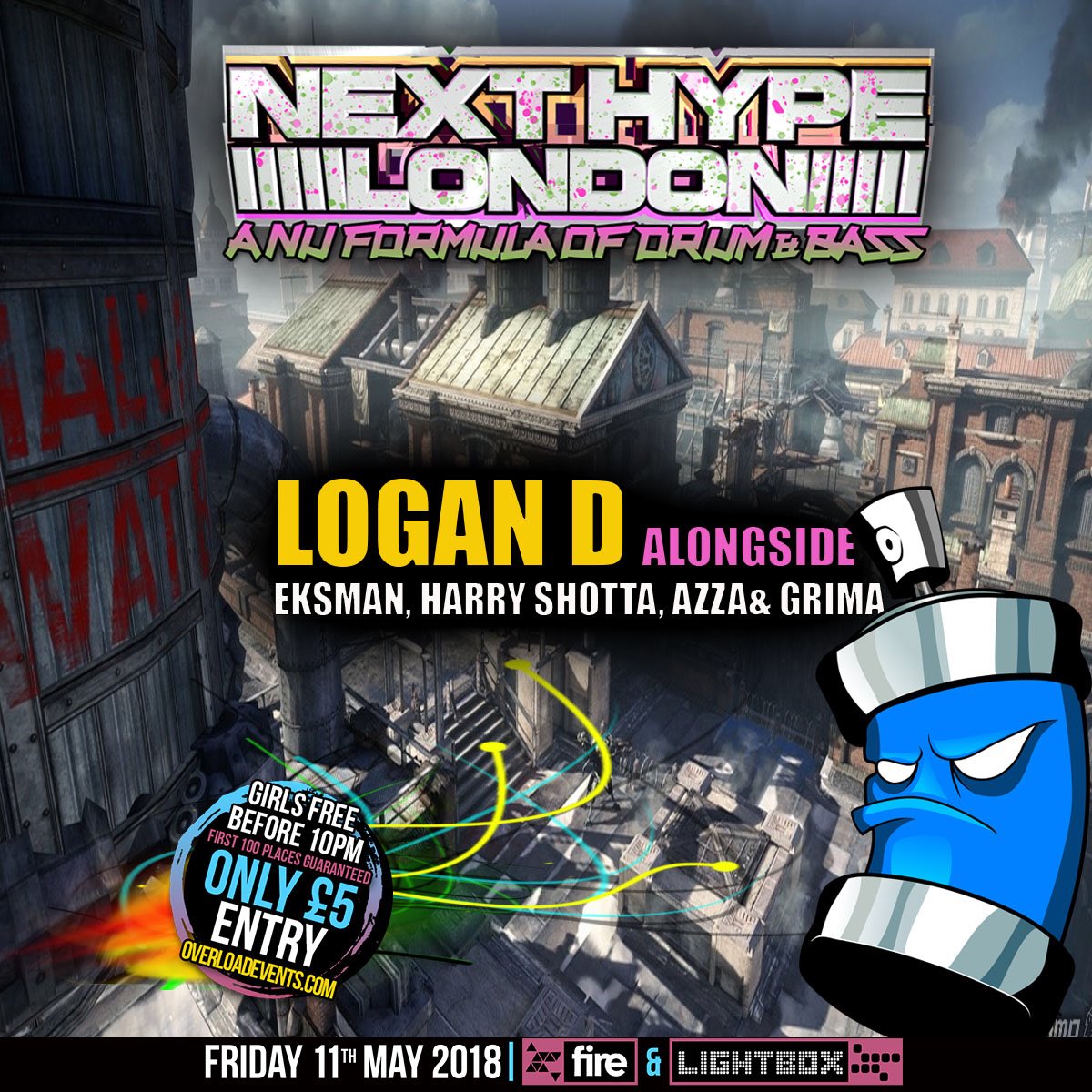 Eksman_mc's tweet photo. Next Hype β’ 11.05.18 β’ Β£5 Tickets β’ Logan D ft Eksman B2B Harry Shotta B2B Azza & Grima #FIREWORKZ #TNA β’ Β£5 Tickets β’ 5 Arenas β’ https://t.co/6RxGJFKWPc https://t.co/MAaPnoEpvN