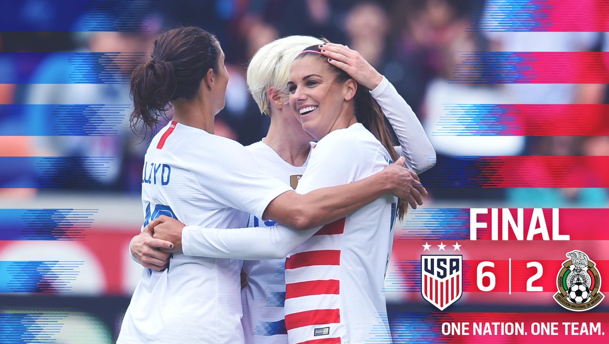 USWNT's tweet photo. Sunday funday indeed! 🇺🇸

The #USWNT sweeps its two-game series vs. @Concacaf foe Mexico. https://t.co/l3tnAfhJ77
