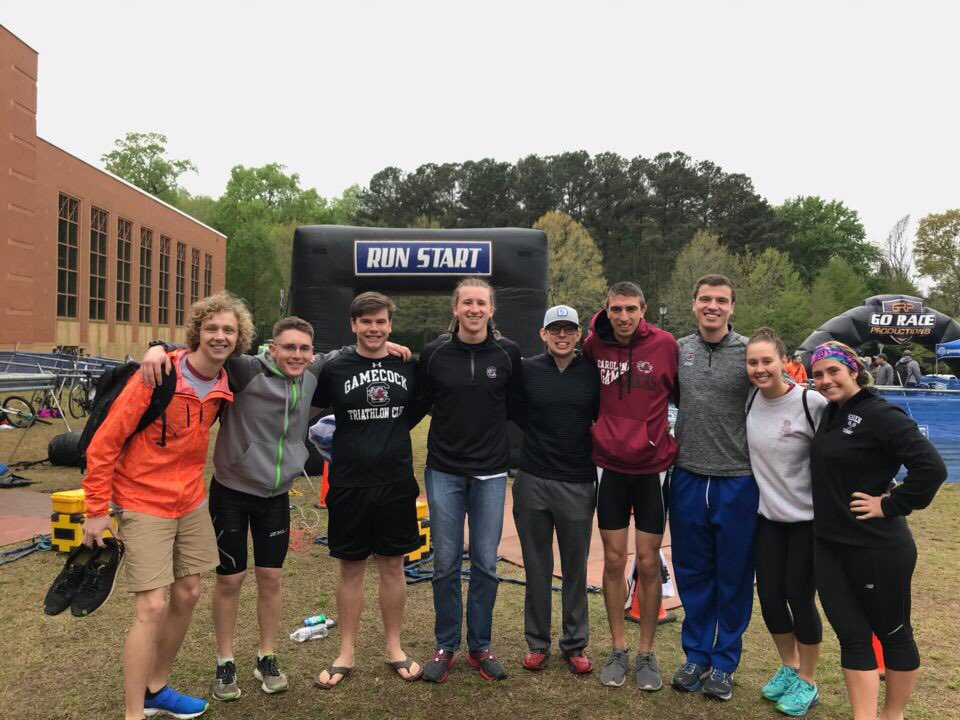 GamecockTri's tweet photo. Last stop before nationals! The Early Bird #triathlon is in the books, and we had another solid showing from the Gamecock Triathletes #swimbikerun #GamecockTri https://t.co/7NZXBbNJT7