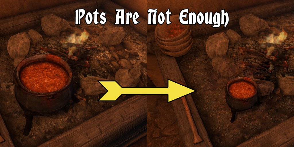 NexusSites's tweet photo. "Pots Are Not Enough" reduces the nutrion of stationary pots in #KingdomComeDeliverance from 25 to 4, meaning you will have to acquire food through other means to stay well fed

https://t.co/QBziBkUxBa

#NexusMods #KingdomComeMods #KCD #KCDMods https://t.co/7Nd6CpZyYh