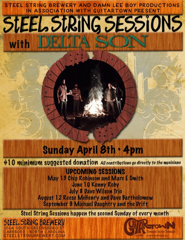 GuitartownTwang's tweet photo. #SteelStringSessions with @theDeltaSon, underway now at @SteelStringBrew in Carrboro. https://t.co/cKIzrgRJC7