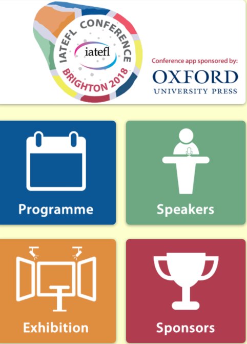 askelitetext's tweet photo. Just about to print out large sections of the #iatefl2018 conference programme for Wednesday and then remembered the @EventMobi app. Huzzah! #ELT #FreeELT #ELTfc #EdTech https://t.co/VJbucCu4Oq