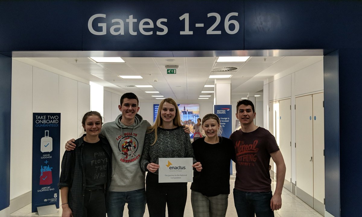 enactusglasgow's tweet photo. Our team all set and ready to take part in the @EnactusUK National's in London! Can't wait to meet all the other amazing Enactus teams! 
#WeAllWin #Enactus #SocialEnterprise
@UofGAsbs @cossemploy https://t.co/5yJSC629x5