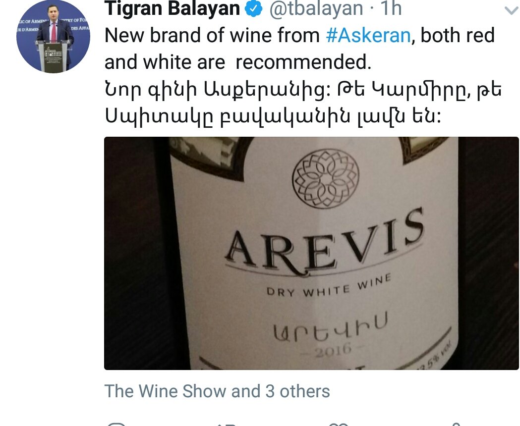 HikmetHajiyev's tweet photo. @MFAofArmenia exposes trade/production falsification of #Armenia/n Government! Wine produced illegally in occupied #Askaran region comes with trade label 'Product of Armenia'. Its done w/purpose of fabricating origin of product and misleading customs of other countries. #Fake https://t.co/lUO5zBB5ip