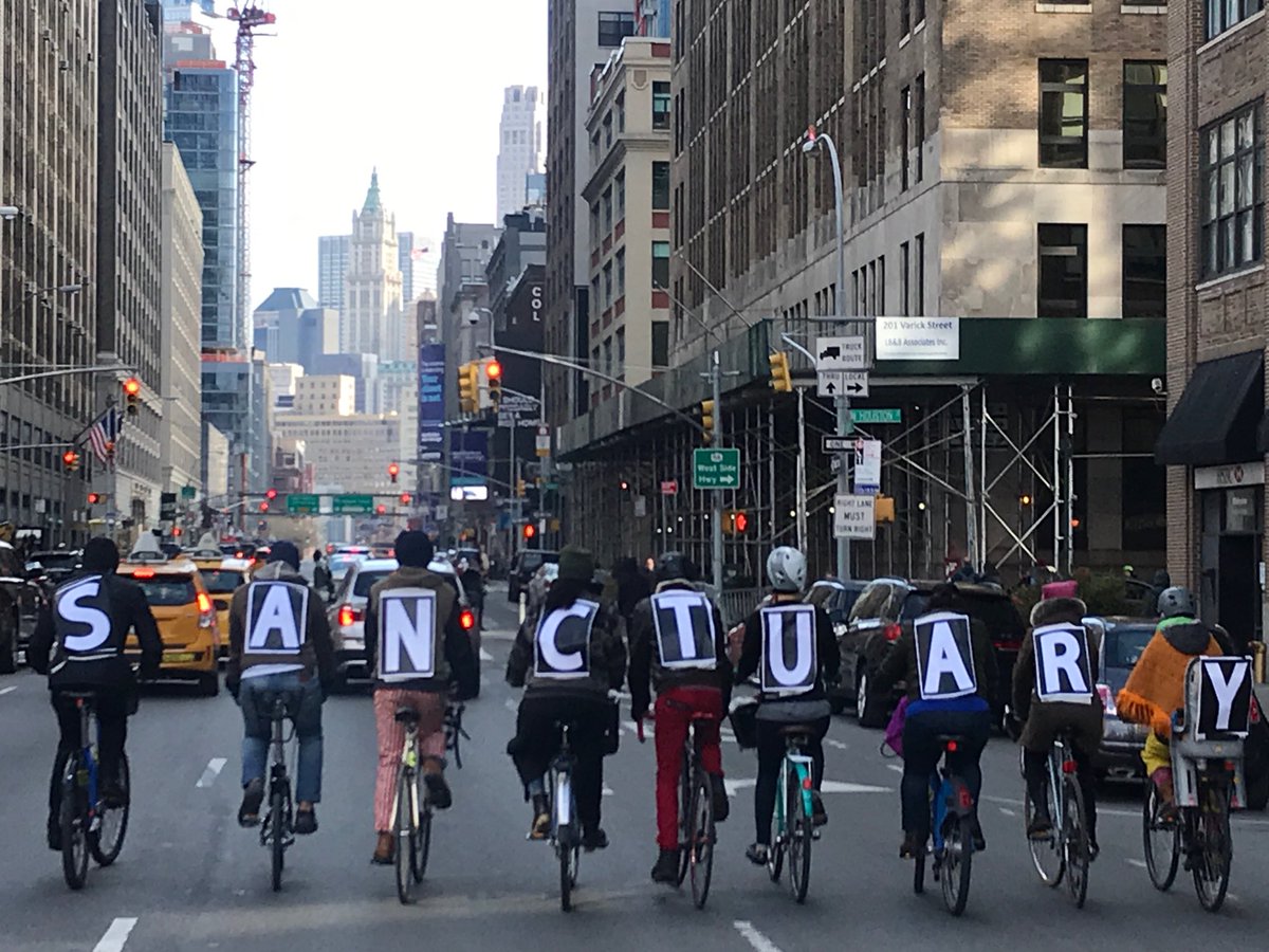 revbillytalen's tweet photo. NYC is a sanctuary city.  #bikesagainstdeportation #revbilly https://t.co/CWw4ieegYi