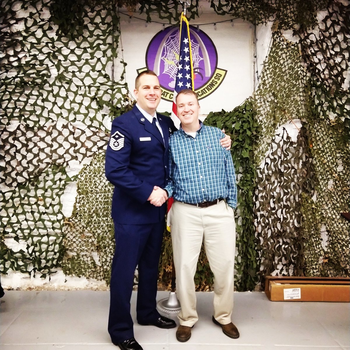 DjDaciart's tweet photo. Had the honor and privilege of celebrating the retirement of our dear friend today. So happy for him and his beautiful family! #unclematt #combatcomm #239th #friendsfor20yearsandcounting @mkuensti https://t.co/0X2Duov1JX