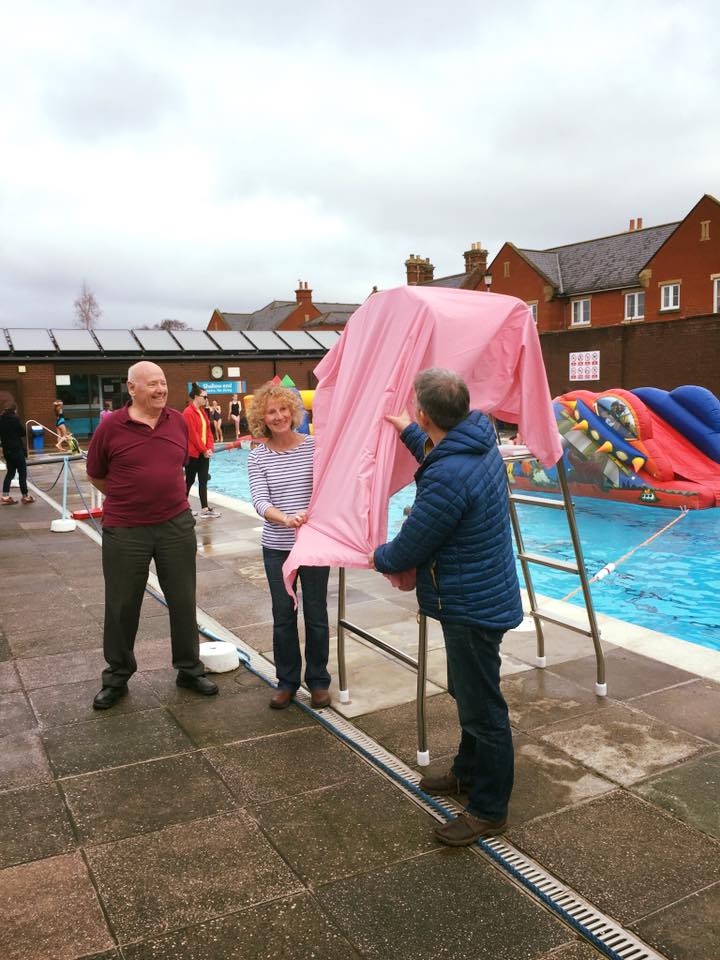 TopshamPool's tweet photo. We're open! The pool was a toasty 31 degrees, we unveiled the new lifeguard's chair and worked up an appetite for cake. We'll be open 7 days a week now for the season https://t.co/d4DiFjn7fG https://t.co/zYSGXSK2IE
