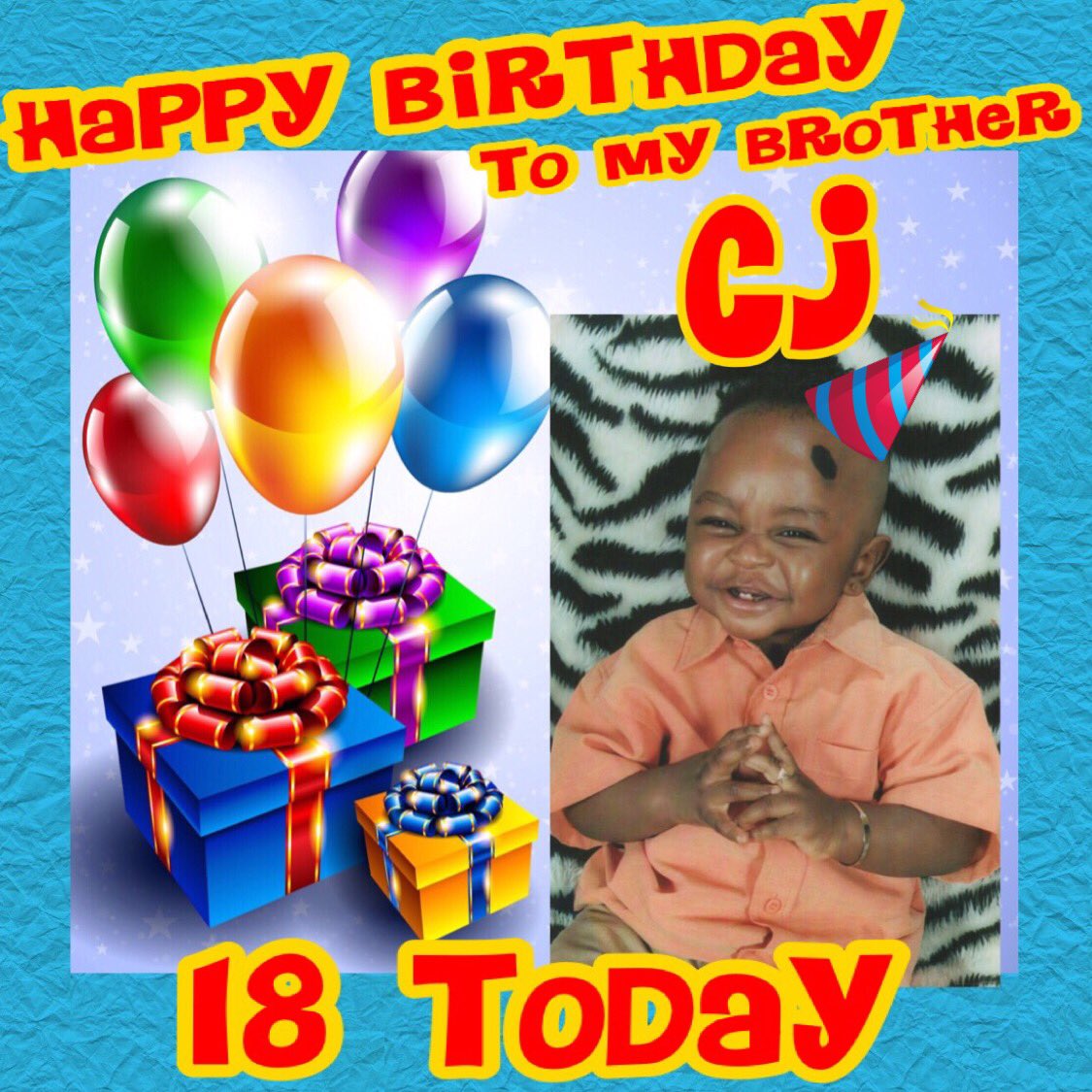 HAPPY 18TH BIRTHDAY TO MY LIL BROTHER CJ... I LOVE &amp; MISS YOU LOTS &amp; LOADS MY BABY BRO! YOU'RE GONE BUT NEVER FORGOTTEN! REST IN PEACE BRUV 💔😇💔