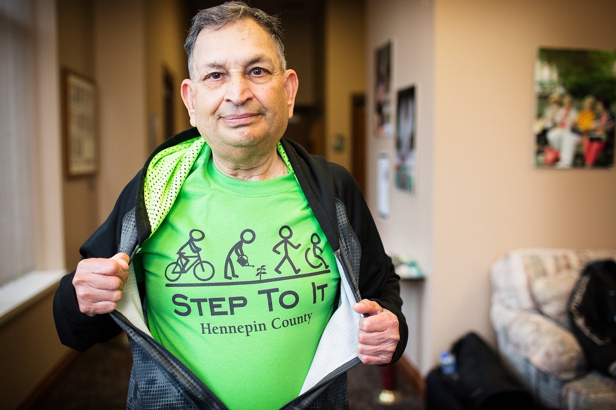 Hennepin's tweet image. As part of the county’s Step to it challenge, Lee logged almost 2 million steps of physical activity last May. Join him in building healthy habits. Register for this year’s challenge at steptoit.org.