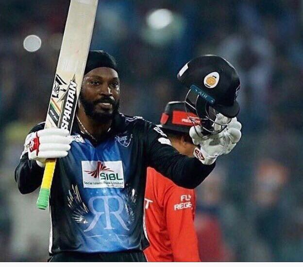Legend <a href="/henrygayle/">Chris Gayle</a> #spartan