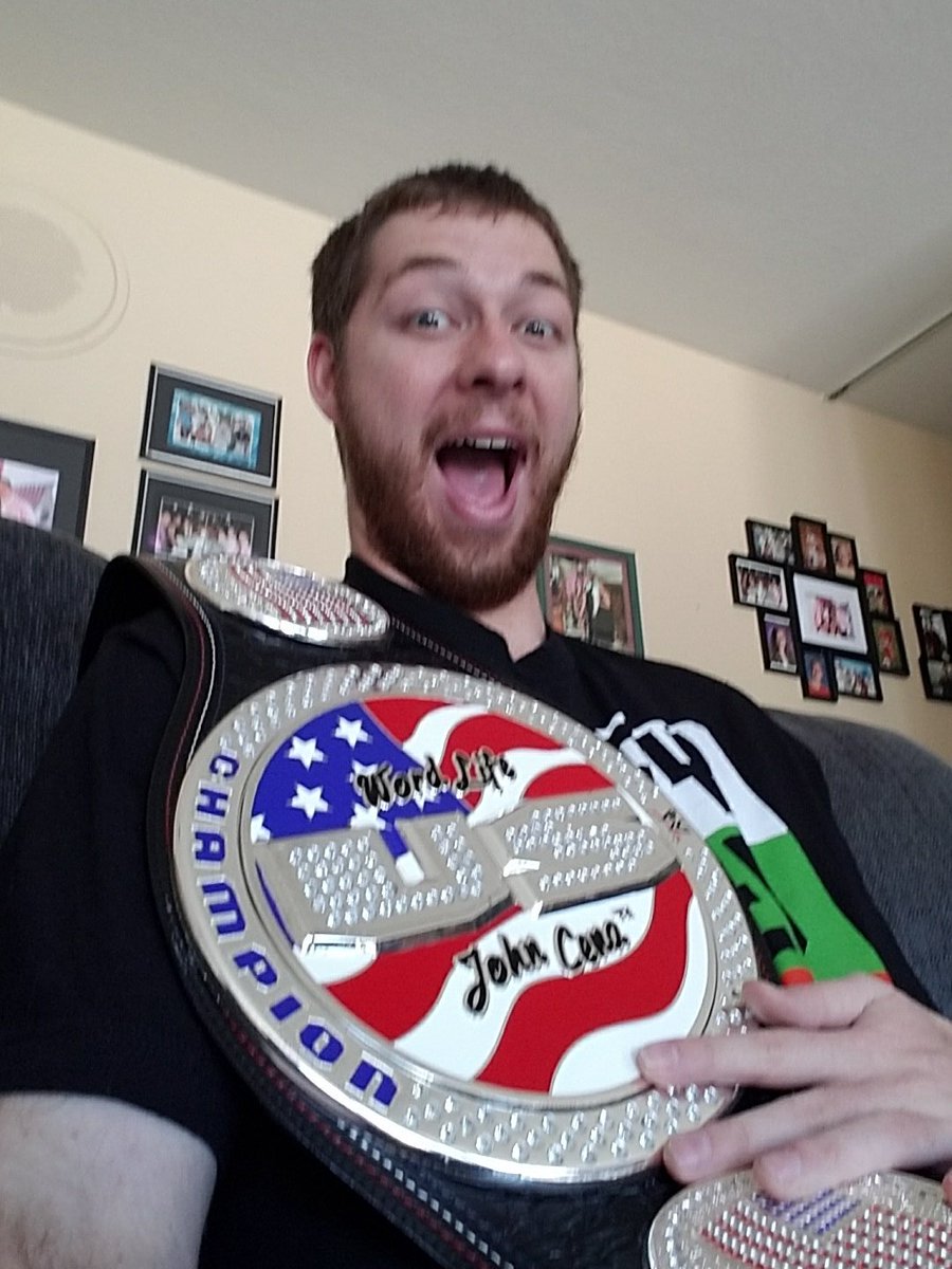 JacobHoward2425's tweet photo. Ready For #WrestleMania34!!!!! #Wrestlemania 😁😄 #RusevMania #RusevDay #BeltAddict https://t.co/e8gsQdDCyd