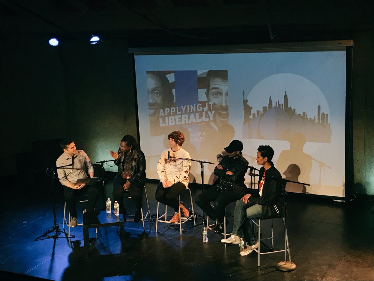 NYCPodFest's tweet photo. We’re talking trade wars &amp; Titanic at @AILPodcast live! #nycpodfest2018 https://t.co/2wUpJs2FFS