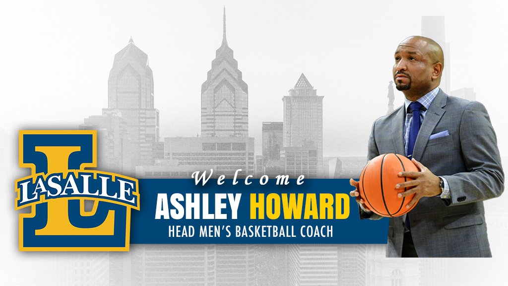 Very pleased to welcome the new head coach of <a href="/LaSalleMBB/">La Salle Men’s Basketball</a>, Ashley Howard! #GoExplorers #NewEra 🔭🏀

📰: bit.ly/2H2xHyD