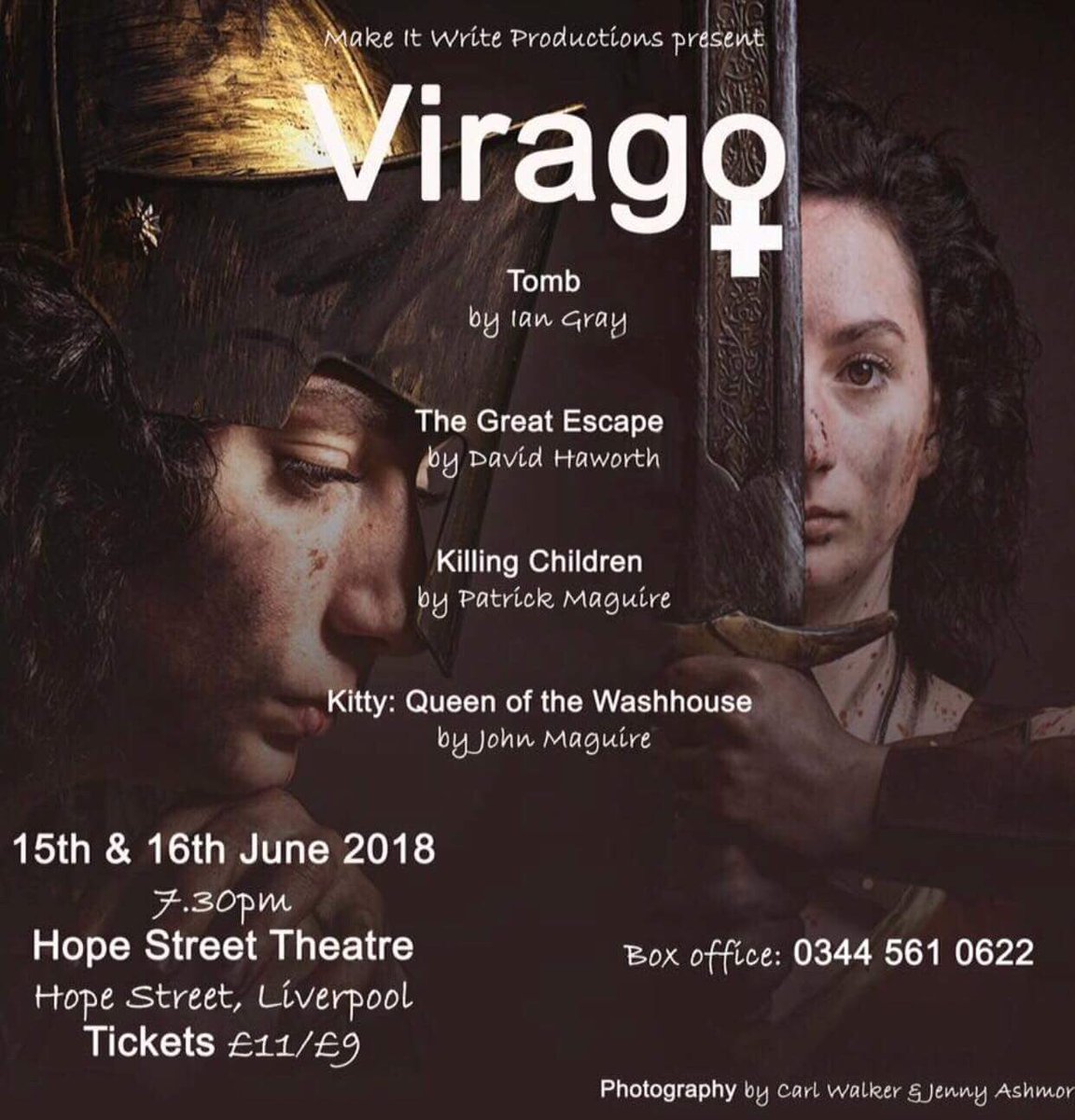 MakeitWriteLiv's tweet photo. Make it Write Productions showcase new writing from the North West.
In the Year of the Woman, we present 4 plays about strong women. Virago is the Goddess of all strong women

Tickets: https://t.co/wrfJimacpJ

Box Office: 0344 561 0622
Mon-Sat 9.00-21.00, Sun and BH 10.00-17.00 https://t.co/6KzzRwW9cj