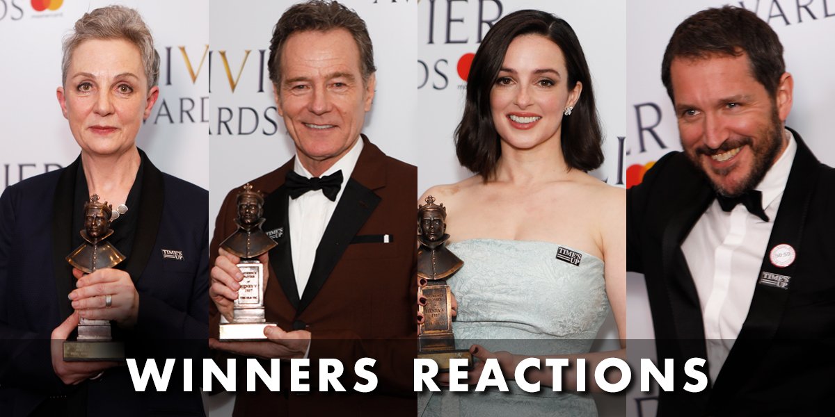 OlivierAwards's tweet photo. We captured plenty of the winners reactions on here, moments after they stepped off the stage - check out our round-up!: https://t.co/3CjbebskY7 https://t.co/OBqj9RRGHy