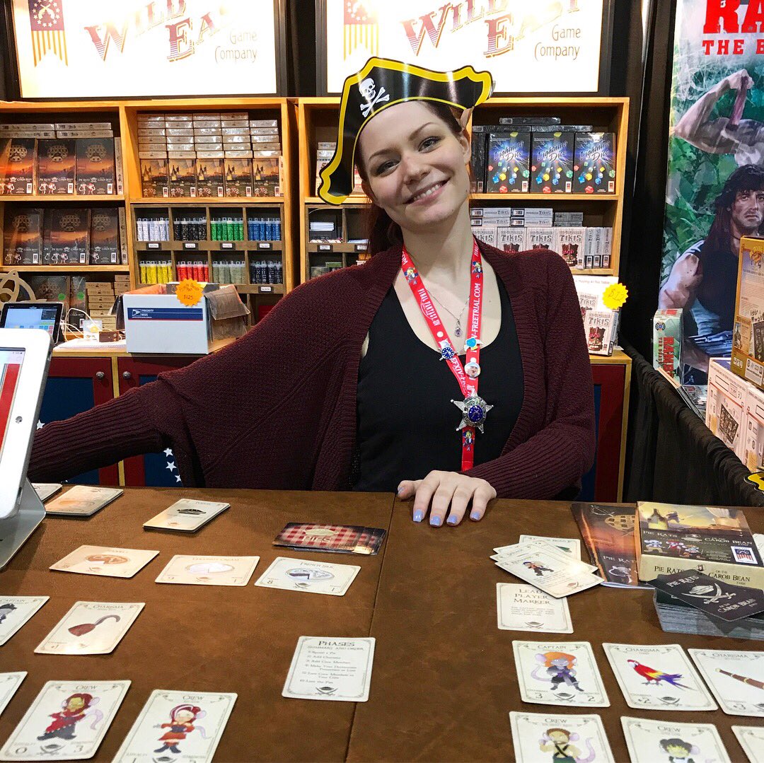 WildEastGames's tweet photo. Having fun here in booth 10100! Stop by and get Britany the Artist and Brian the creator to sign a promo card or box set! #PaxEast2018 https://t.co/WtaTvUVV6c