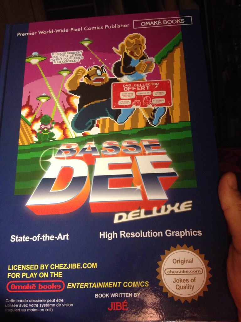 Docsidan's tweet photo. Avant le dodo, je me replonge dans cette superbe aventure ! #bassedef 🎮👾👍@jibe_ @omakebooks https://t.co/q62mP7hdRE