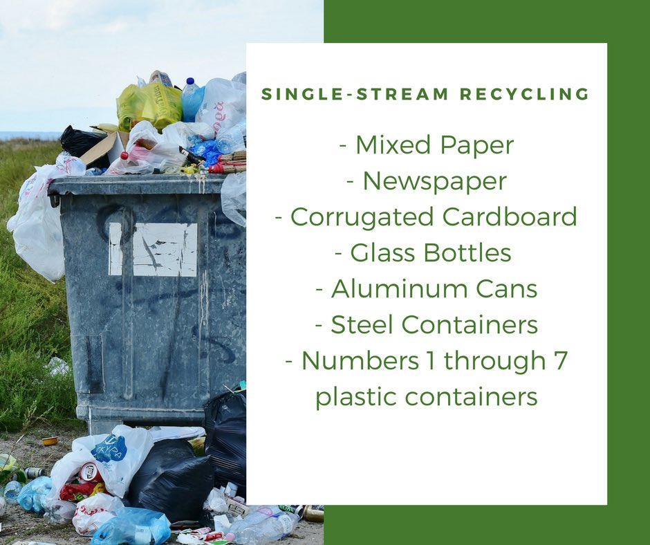 ShipEarthDay's tweet photo. @shippensburgU uses a comprehensive single-stream recycling program, which means that you can put all of your recyclables in the same container! Not sure what to recycle? Any of these can go in a recycling container. #RecycleShip #SingleStreamRecycling https://t.co/vPPqjMkFfC