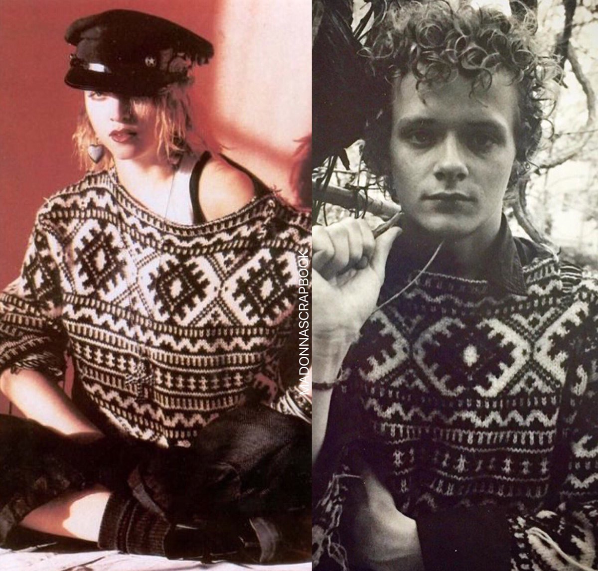 m_scrapbook's tweet photo. #Madonna wearing her buddy's #MartinBurgoyne sweater in 1983. M photographed by #IainMckell for No1 magazine! https://t.co/oOMRYrwBui