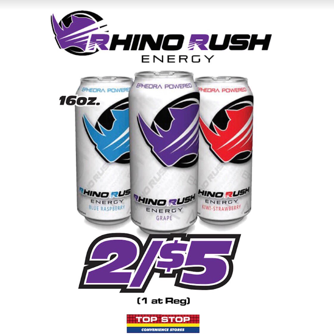 TopStopCS's tweet photo. Need some Energy stop by and grab some Rhino Rush 2 for $5 (1 at reg price)
.
.
.
#TopStop #utah #idaho #conveniencestores #perxsplus #deals #energy #rhinorush #mixandmatch https://t.co/sOXbnuKO1n