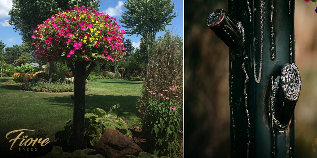 HomeShowMPLS's tweet photo. Fiore Trees™ are custom forged in metal and designed to turn traditional hanging-baskets into lifelike trees. https://t.co/GJ4UghgRXV #FioreTrees https://t.co/T0ISJhEk5R