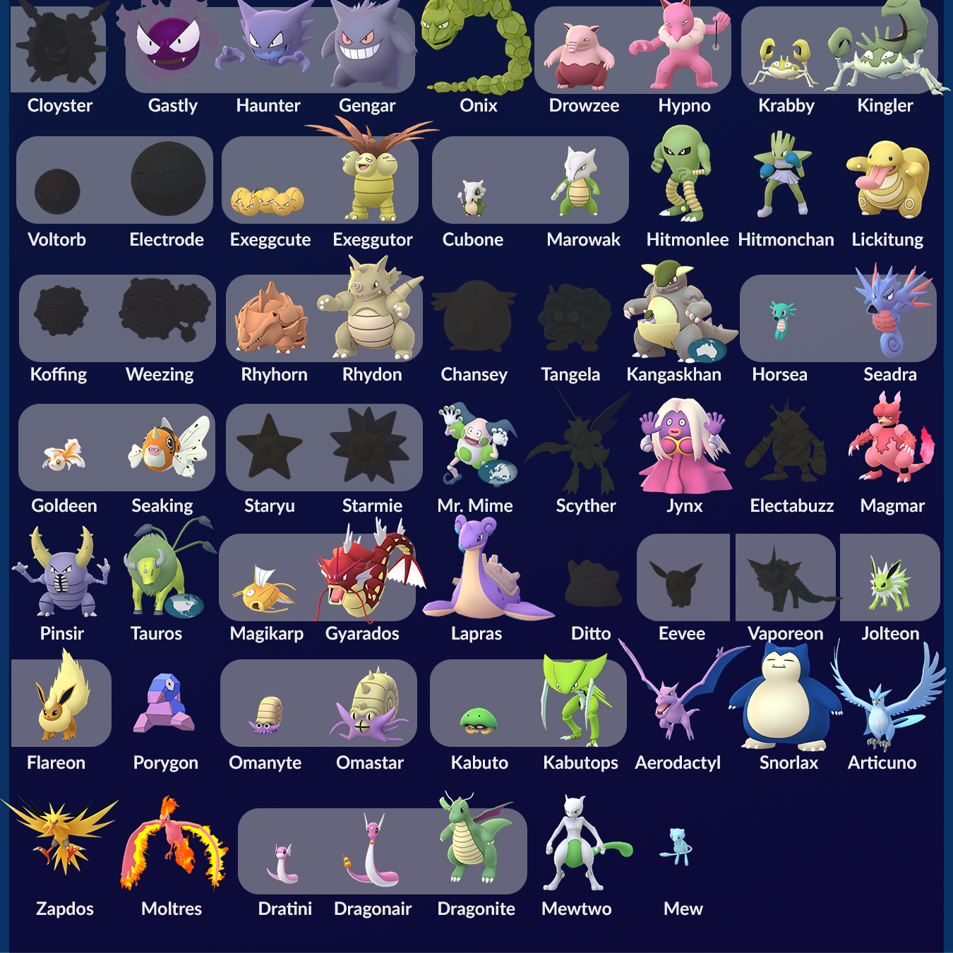 Leek Duck (NYC) on Twitter: "Here's a look at all the Shinies added