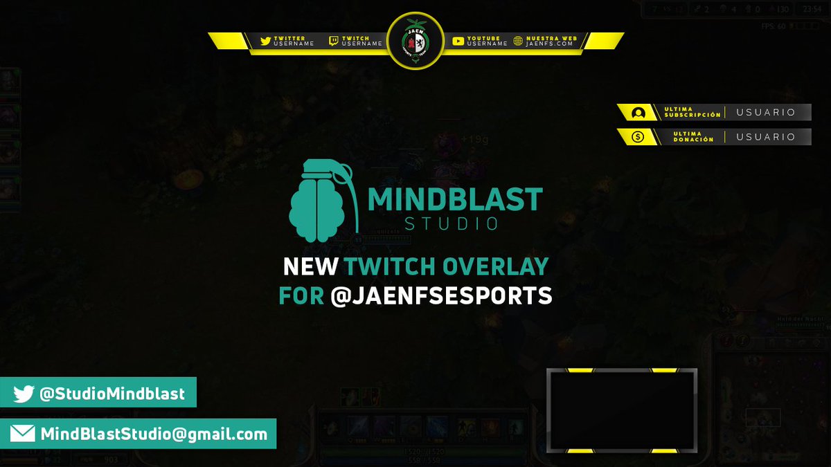 MindBlastStudio's tweet photo. ¡Estamos de vuelta!🔊

🔥Presentamos el nuevo Overlay de Twitch para @JaenFSeSports 🔥

¿Tu club #eSports o tu persona necesita uno? ¡No dudes en contactarnos vía MD!📥

#MakeItHappen 💣| ¿🔁 &amp; ❤️? https://t.co/1YIh3fV8Vo