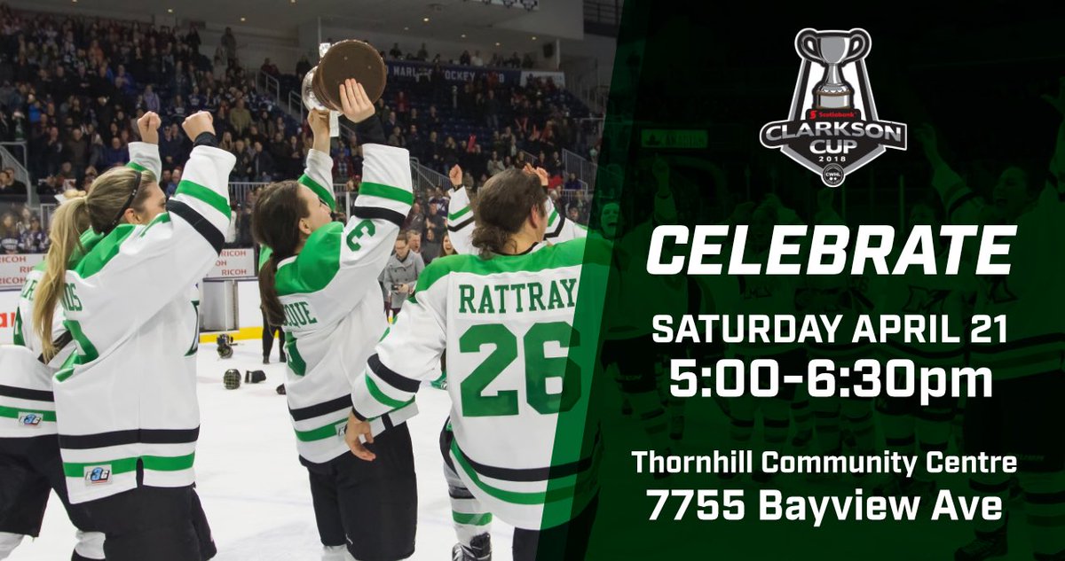 Come meet the Clarkson Cup 🏆 and the Markham Thunder 🌩 at our free skate + meet and greet thanks to <a href="/cityofmarkham/">City of Markham</a>!