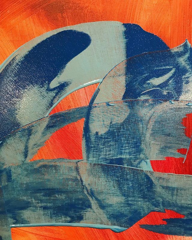 RonCheeks1's tweet image. Started prepping some new #canvas and had to get a picture of #colortheory at work. #complementarycolors #colorscheme #colorstory #canvaspainting #contemporaryart #orange #blue ift.tt/2EvWKVc