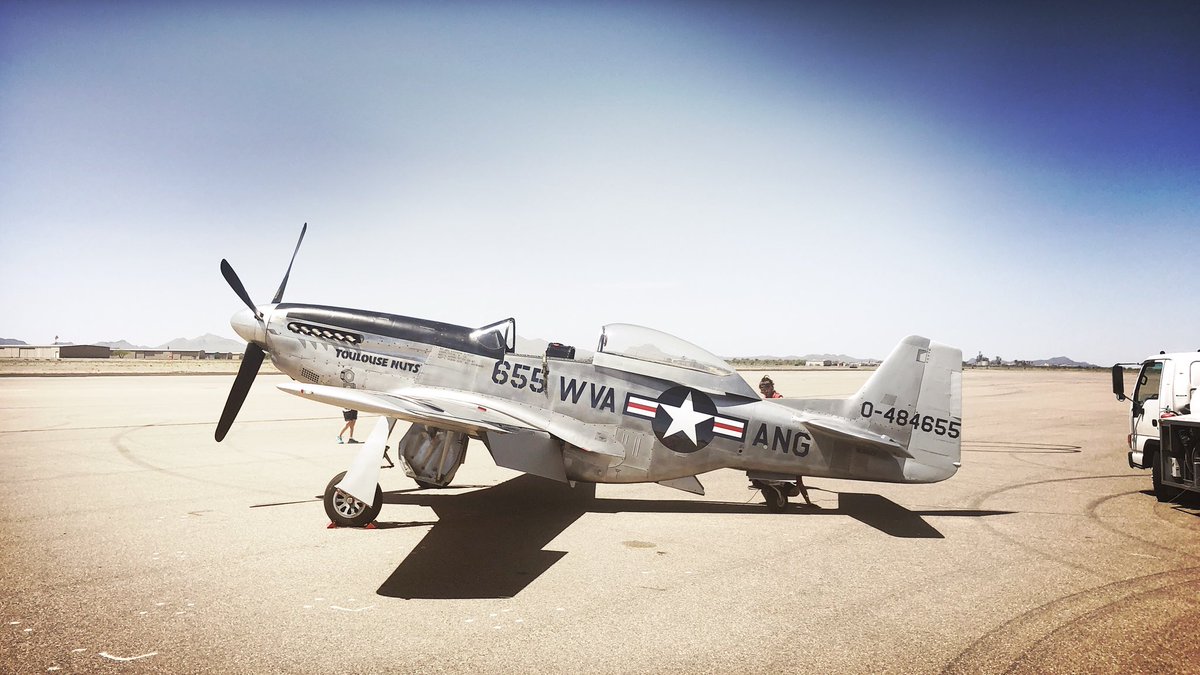 Boneyardsafari's tweet photo. #TF51D #ToulouseNuts is getting to enjoy good #flying weather in #Arizona today #p51 #avgeek #aviation #aviationheritage #aviationpreservation https://t.co/AIxRTMVQ7O