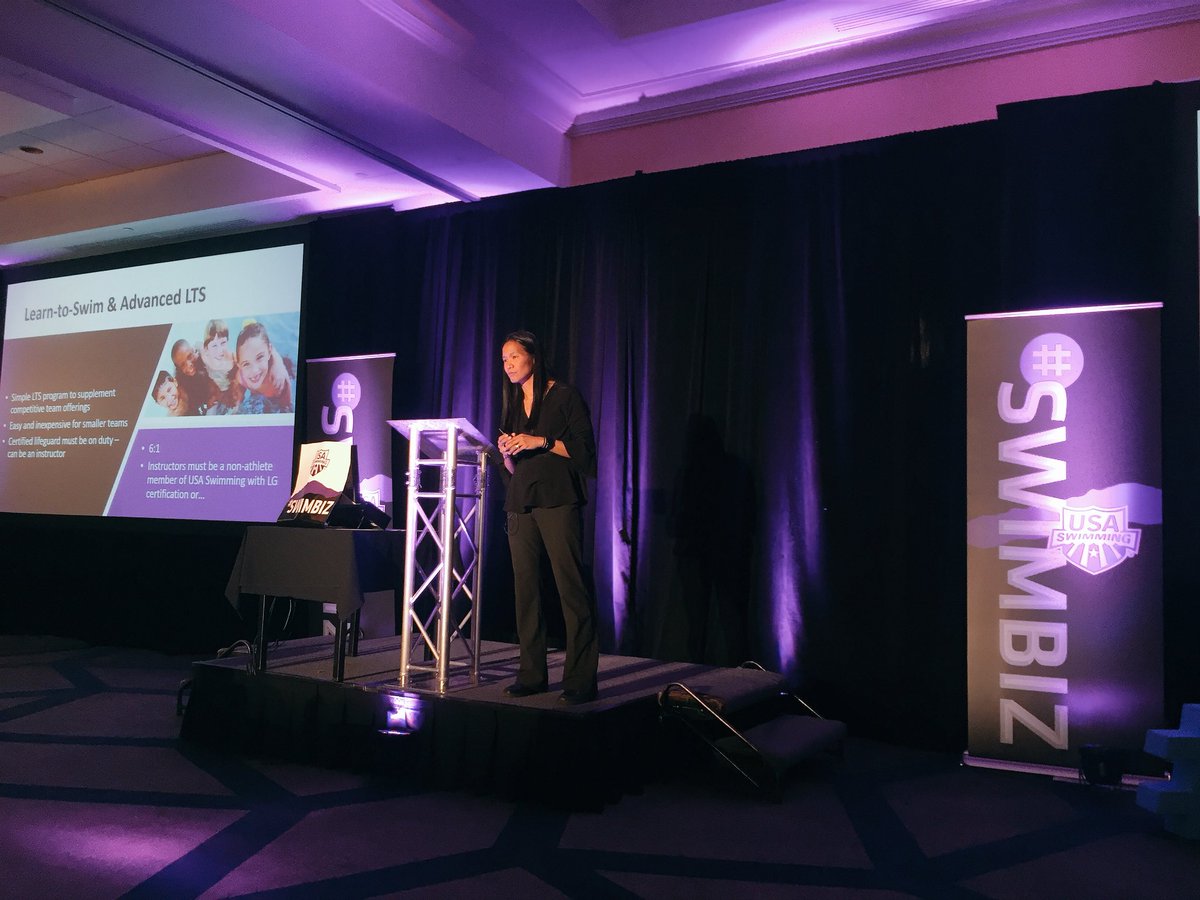 MySwimPro's tweet image. .@MJTruex sharing knowledge on learn to swim programs #SwimBiz @USASwimming