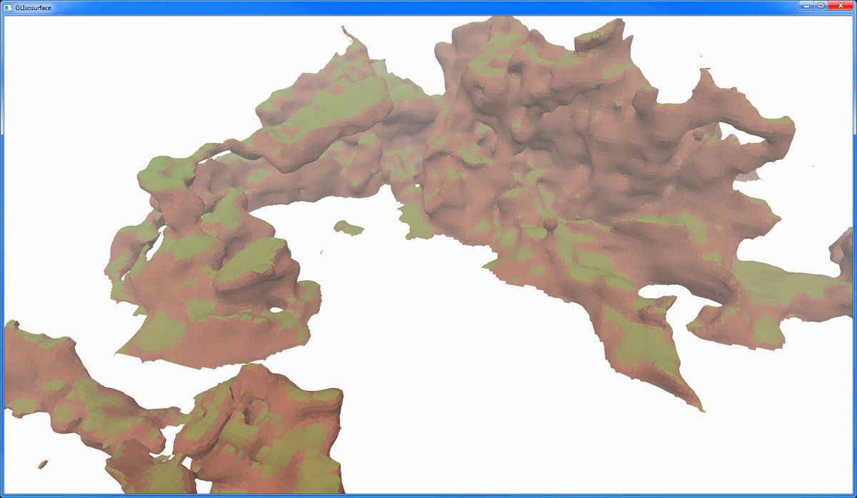 ProgrammerLin's tweet image. Currently working on GPU-driven extraction using GL compute shaders. 256^3 noise takes ~50ms including dispatch calls and copying the full block of floats (64MB) onto the CPU on my Radeon HD 7870. Very exciting stuff! #voxels #gamedev #voxelgamedev #indiegamedev