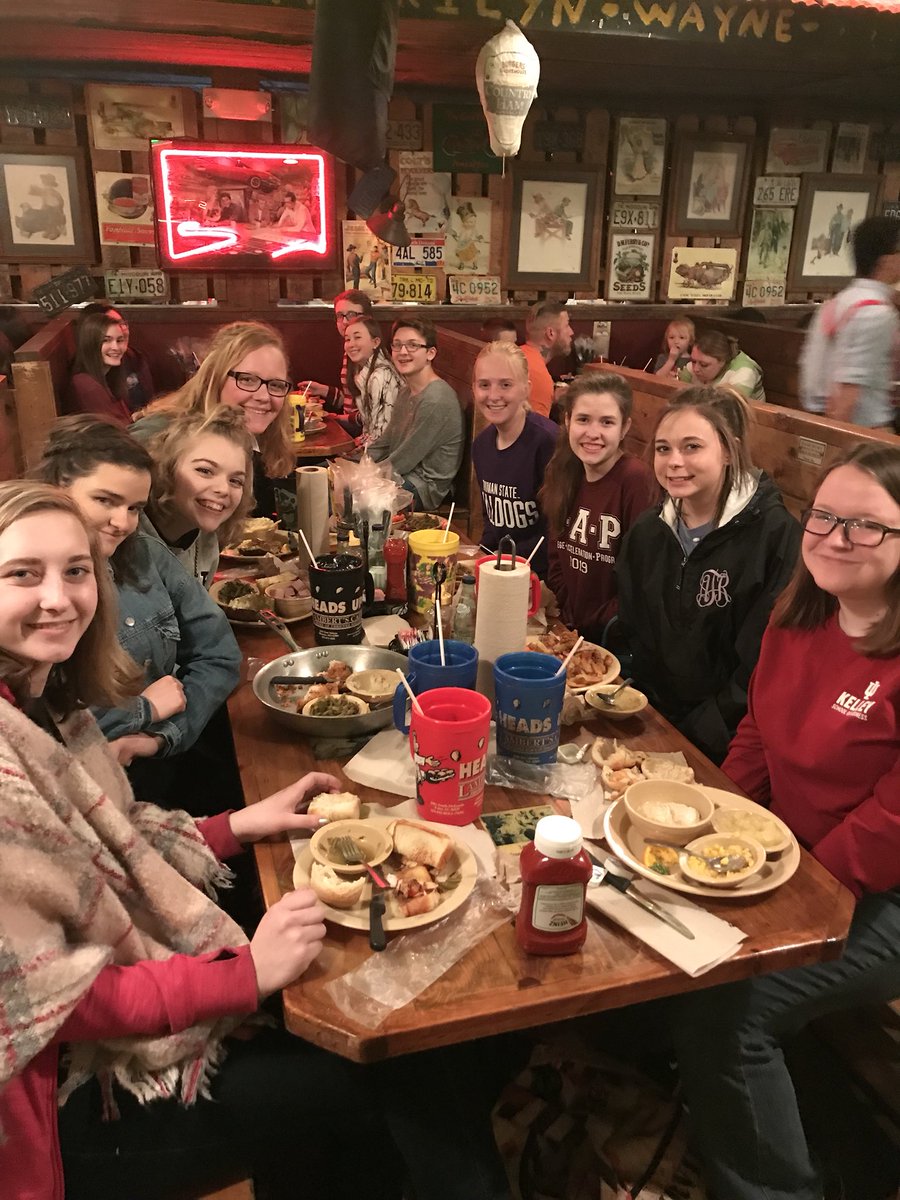 seckmanhsfbla's tweet photo. We have made it to Springfield for State Competition and already ate at the famous Lambert’s! https://t.co/zGH4cK21Er