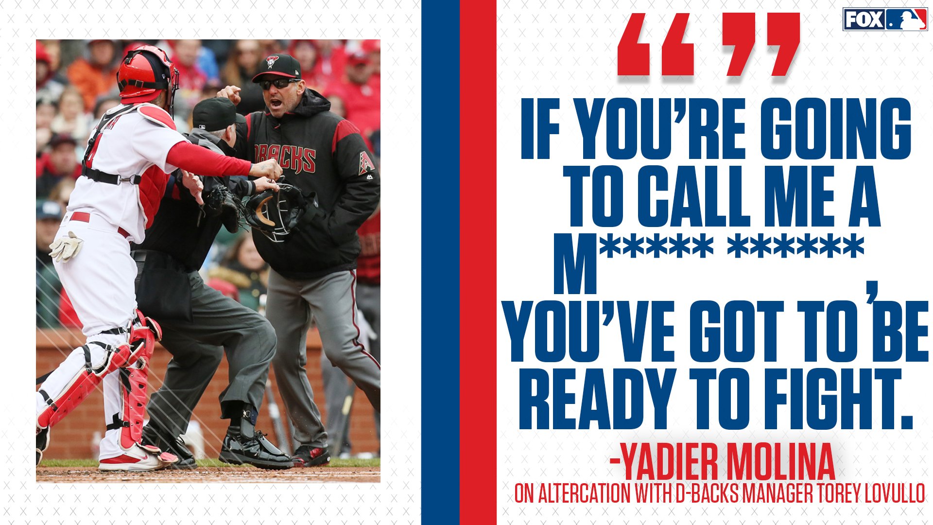 FOX Sports: MLB on X: Yadier Molina had some words on his