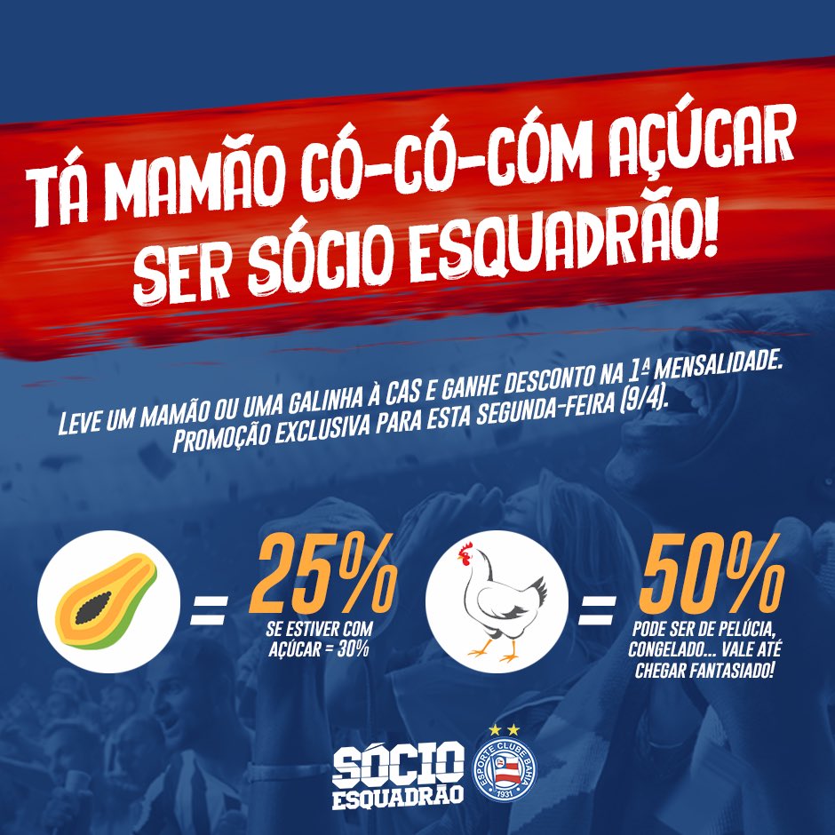 ecbahia's tweet photo. 👇🏽 #47 #SejaSócio #DeBermudaECamiseta #BBMP https://t.co/FQGGQ4wuO1