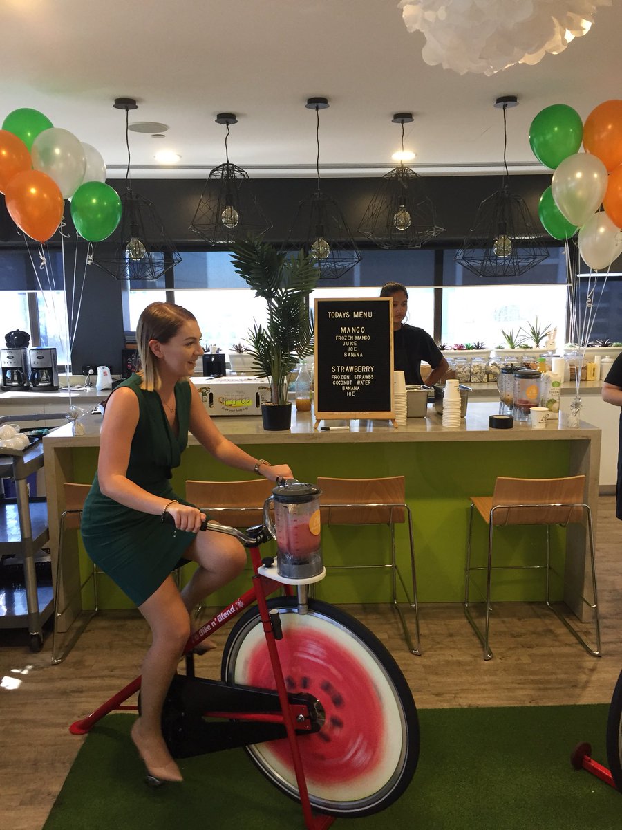 Great start to <a href="/ColemanGreig/">Coleman Greig</a> #wellnessweek - bike ride and smoothie all in one!