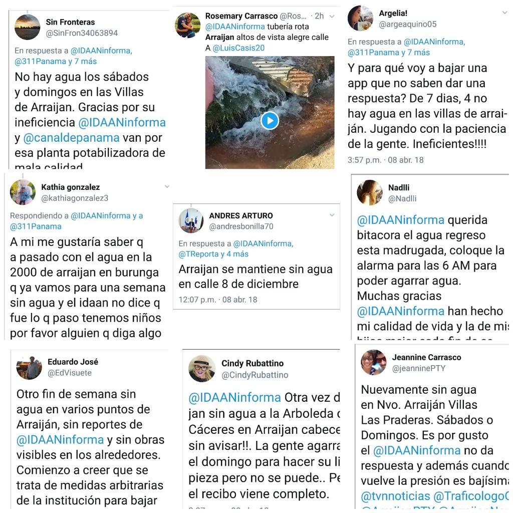 El agua es un derecho humano reconocido por Naciones Unidas <a href="/ONU_es/">Naciones Unidas</a> Sres del <a href="/IDAANinforma/">IDAAN</a> por lo menos respondan a mi gente de #Arraiján sabemos que las Potabilizadoras no se hacen en un día pero x Dios usen está herramienta <a href="/TwitterLatAm/">Twitter Latin America</a> para informarnos! <a href="/311Panama/">311 Panamá</a> <a href="/AsepPanama/">ASEP Panamá</a>