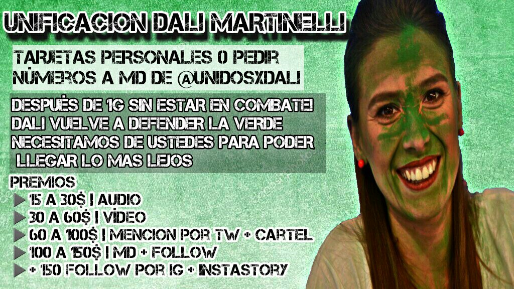 unidosxmarcos's tweet photo. UNIFICACIÓN para esta 12G de @Dalimartinelli1 contamos con su apoyo, para poder llevarla lo más lejos posible, durante esta generación. 🐛💚 https://t.co/b4luDUFgj5