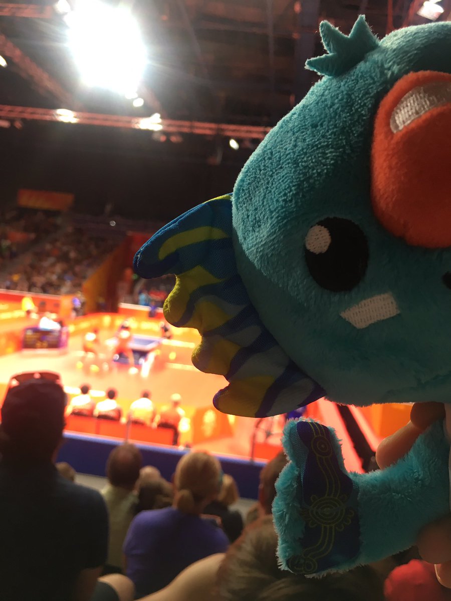 Table tennis tension getting to Borobi #GC2018TableTennis