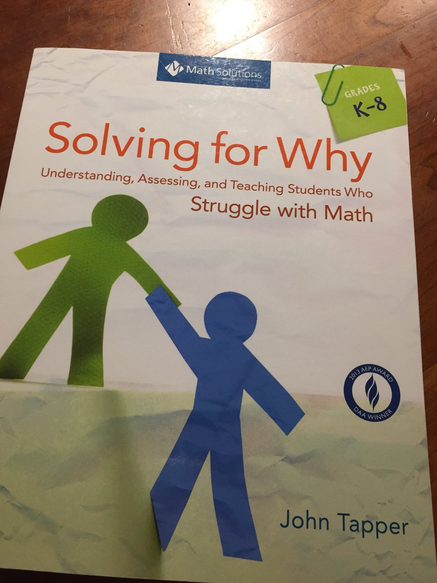 EDMathHysteria's tweet image. Doing a virtual book group with math folks across districts in VT and loving #solvingforwhy by @Dr_John_4_Math. 

How to ease the struggle in math? Create/test a theory for why using 3 lenses. Adjust the design, not the expectation or opportunity. #iteachmath #udl #vted
