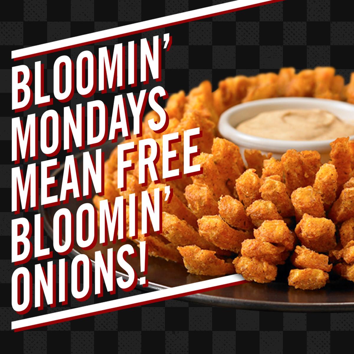 Outback Steakhouse Bloomin Onions On Me Kevinharvick Visit Us For Your Free Bloomin Onion With Purchase On Monday April 9th