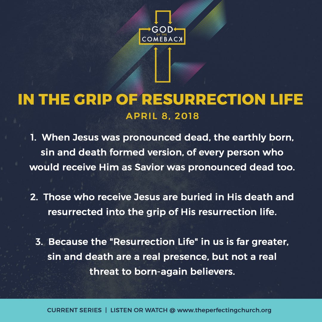 theperfecting's tweet photo. Message Takeaways from “God of the Comeback: In the Grip of Resurrection Life” by Pastor @KevinC_Brown Watch Or Listen to the message https://t.co/UtvRJnOglV #GodOfTheComeback #DifferenceMaker https://t.co/KbIQa5IkxH