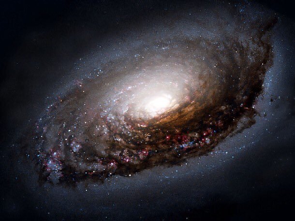 marsrader's tweet photo. The Black Eye Galaxy consists of two counter-rotating disks, possibly from a merger with smaller retrograde galaxy. (📷 Hubble) https://t.co/8j01mOTrwm