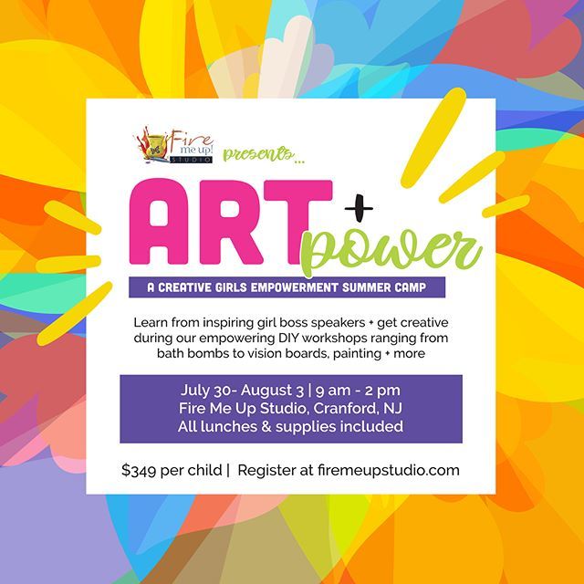 FireMeUpStudio's tweet photo. Art &amp; Power Girl Empowerment Summer Camp &amp; More! #artandpower #summercamp https://t.co/blfjoS3N7z https://t.co/jdBqTfU6bv