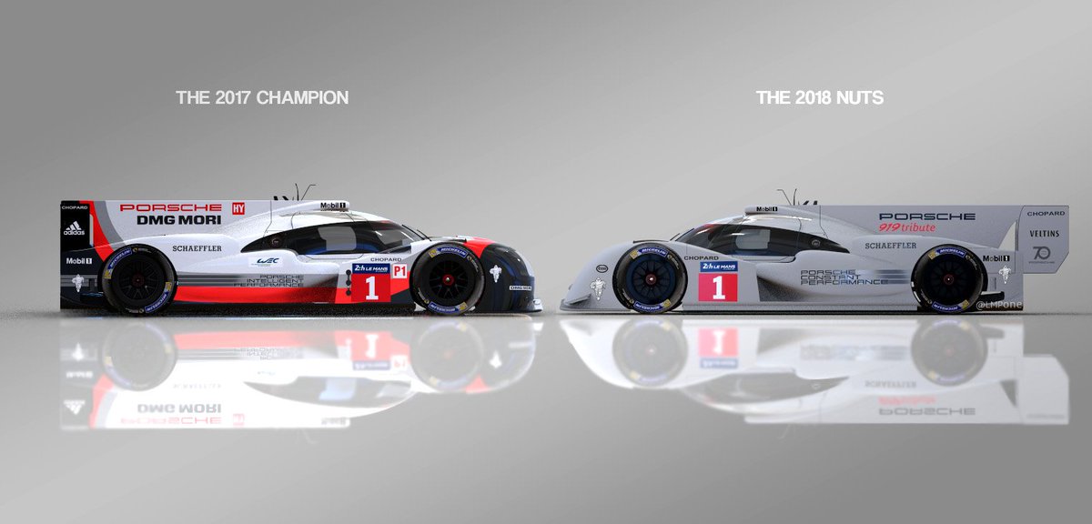 2017 Winner vs 2018 Nuts - just when we finally embraced the idea of no more #919hybrid, the guys are pulling a dream from the bag: No-Rules-LMP1-Monster! We are going to have a spectacular year ahead. WEC is cool, but building a car like this is out of this world! GO Porsche GO!
